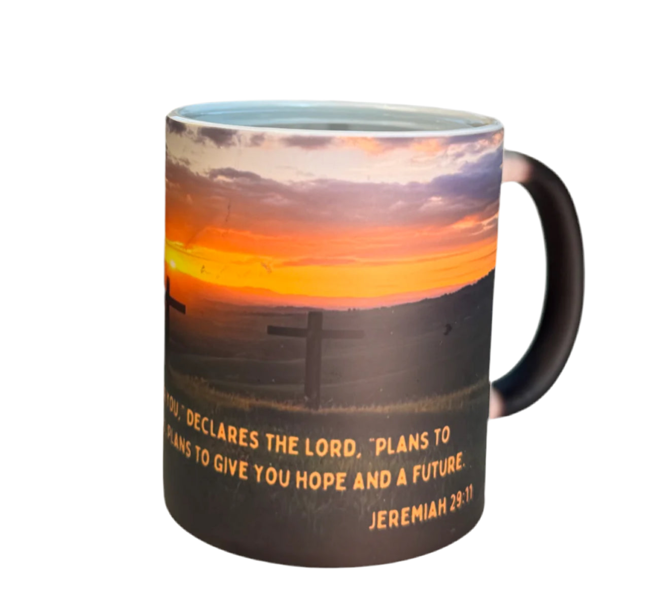 Christian Heat-Reveal Mug – “Faith Appears with Fire